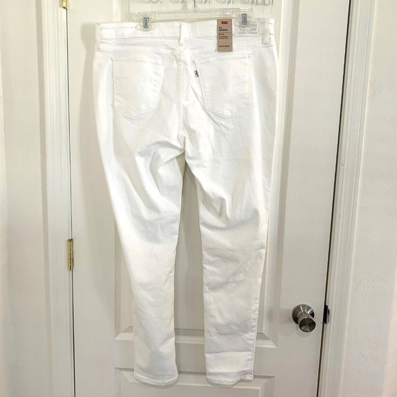 Levi’s 711 Skinny Jeans Mid Rise Denim White Size 34 x 30 18 NEW - Picture 5 of 10